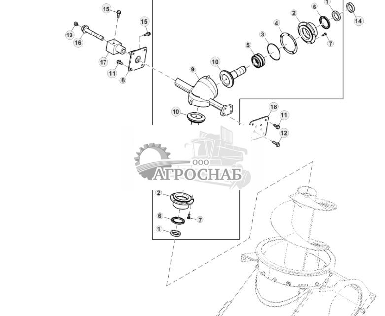 Редуктор привода выгрузного шнека, 3,2 бушеляс - ST832750 841.jpg